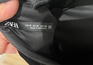 Vestido Terciopelo Zara Negro