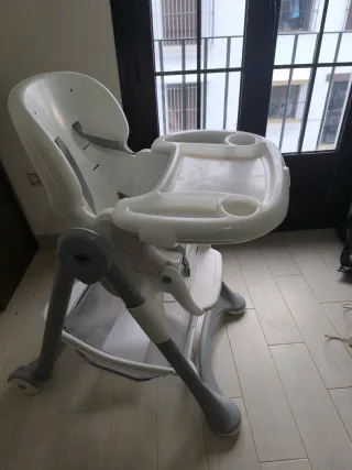 Trona Silla Comedor Bebé Blanca