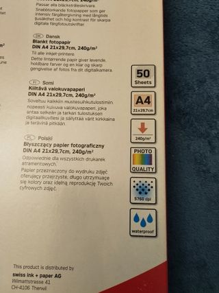 Papel Fotográfico A4 Agfa 50 Hojas