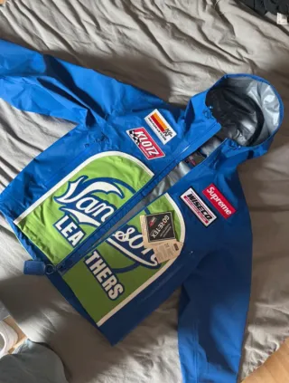 Chaqueta Supreme Vanson Leathers Azul/Verde
