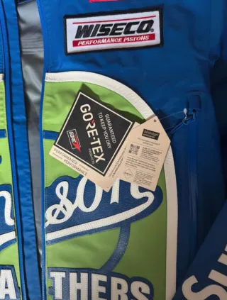 Chaqueta Supreme Vanson Leathers Azul/Verde