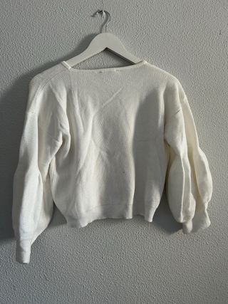 Jersey blanco manga ancha