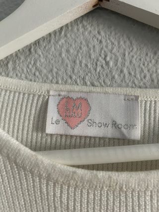 Jersey blanco manga ancha