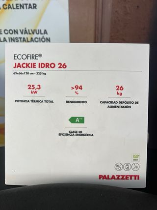 Estufa Pellet Palazetti Jackie Idro 25,3Kw