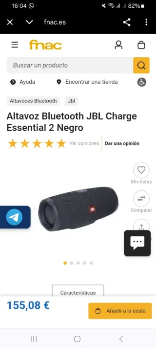 Altavoz Inalambrico JBL Negro