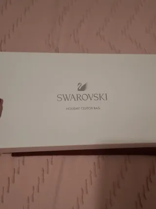 Bolso terciopelo Swarovski rojo