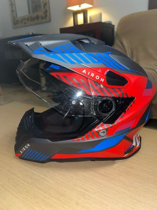 Casco Moto Airoh Adventure Gris/Azul/Rojo