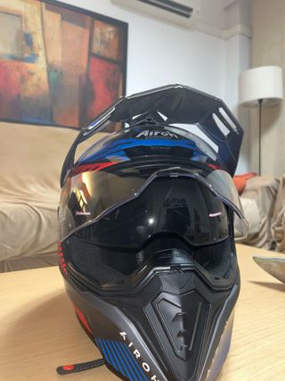 Casco Moto Airoh Adventure Gris/Azul/Rojo