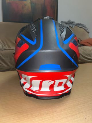 Casco Moto Airoh Adventure Gris/Azul/Rojo