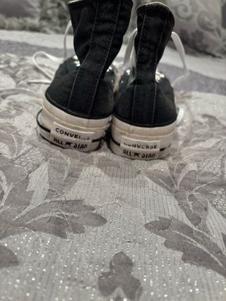 Converse plataforma negras talla 37