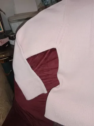 Jersey rosa pálido cuello alto talla L