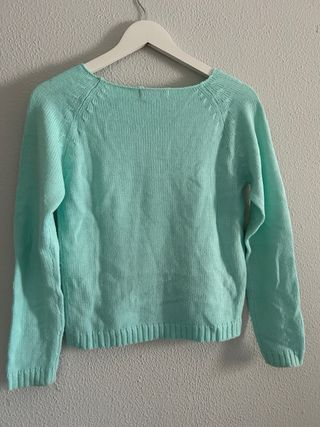 Jersey de punto verde agua