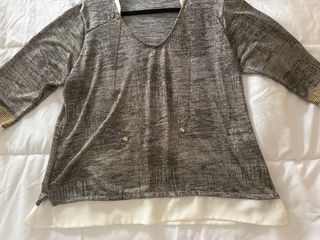 Blusa Roma Beige y Dorada