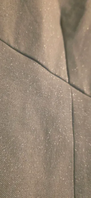 Vestido corto plateado - Zara