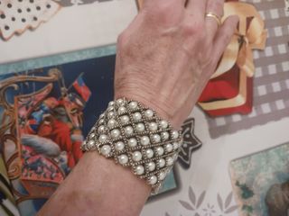 Brazalete elastico bisutería Art deco vintage