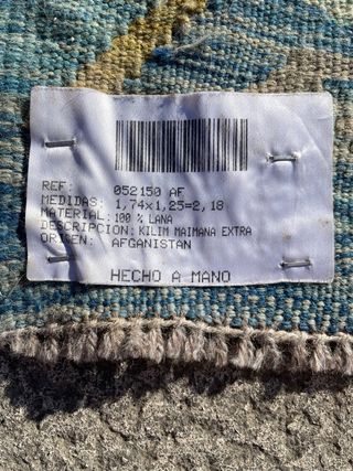 Tappeto Kilim Afghano Originale Multicolore