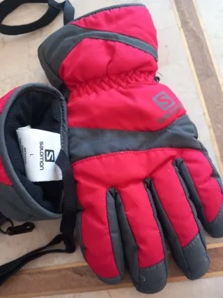 Guantes Esquí Salomon Talla L + Gafas