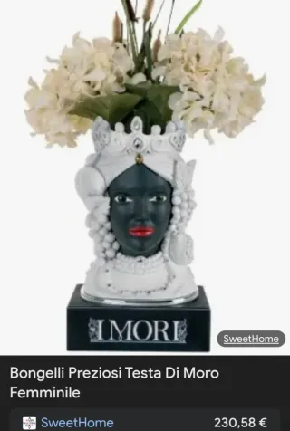 Testa di Moro Bongelli Preziosi Decorata Mano