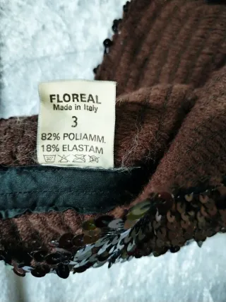 Top lentejuelas marrón y dorado