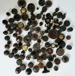 Botones radio antigua lote de 105