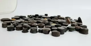 Botones radio antigua lote de 105