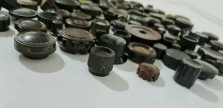 Botones radio antigua lote de 105