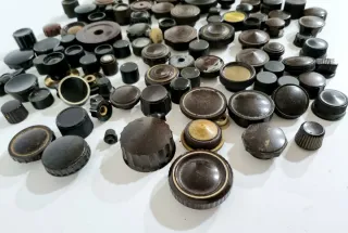 Botones radio antigua lote de 105