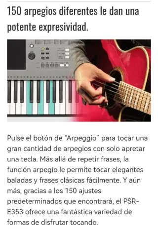 Tastiere Yamaha PSR E353+Pedal Sostein+Banchetta.