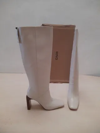 Botas altas piel Mango auténticas nuevas número 38