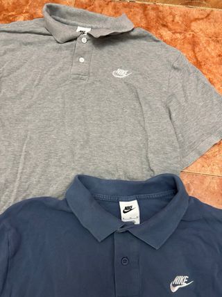 Pack 2 Polos Nike Talla XL Gris y Azul