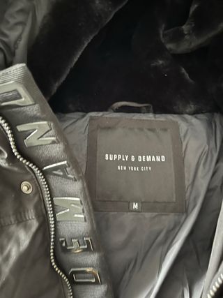 Supply & Demand Chaquetón Negro Hombre