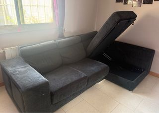 Sofá Chaiselongue Gris Oscuro