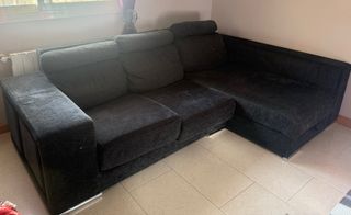 Sofá Chaiselongue Gris Oscuro