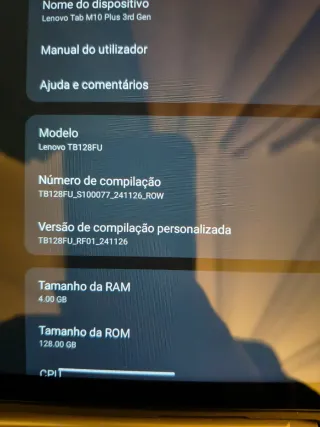 Tablet Lenovo M10 Plus 3ª Gen + Folio + Pen