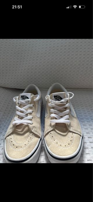 Vans Sk8 Talla 38 Beige/Blancas Unisex