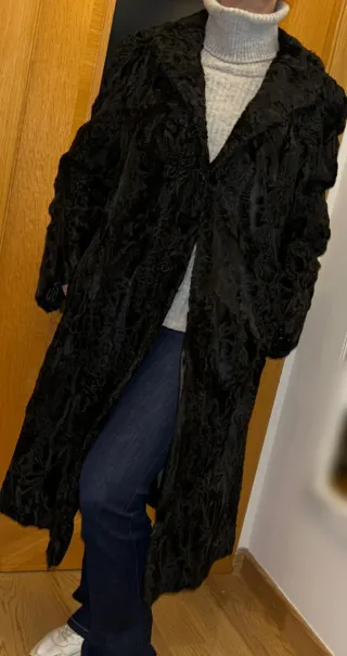 Abrigo negro vera pelle ideal carta Reyes Magos