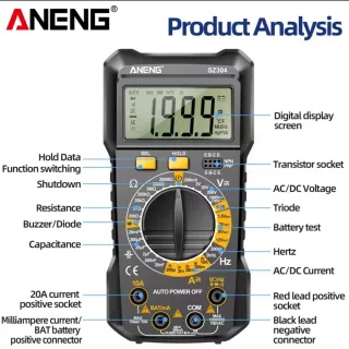 Multímetro Digital ANENG SZ304