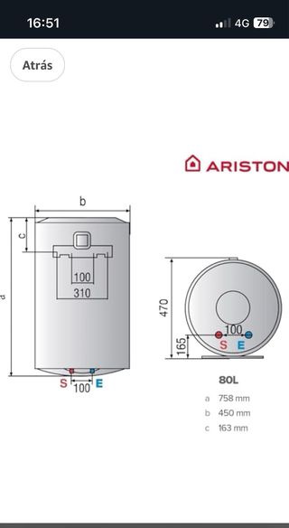Termo Ariston lydos wifi 100L Nuevo en Caja