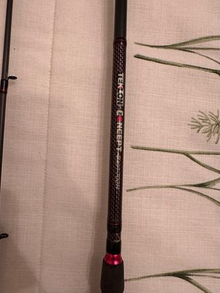 Carrete y caña de casting.