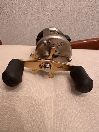 Carrete y caña de casting.