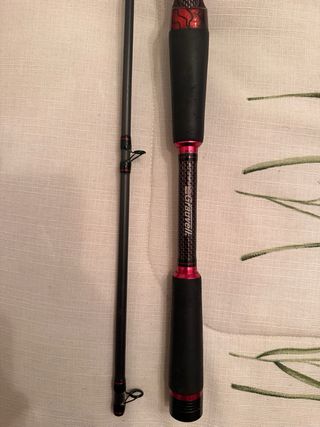 Carrete y caña de casting.