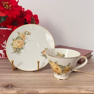 Taza y plato Bavaria Mitterteich porcelana