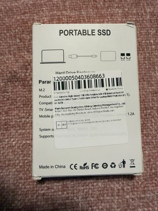 SSD Portátil 32 TB USB 3.1 Tipo-C