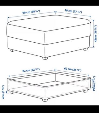 Skiftebo Puf IKEA KIVIK funda gris