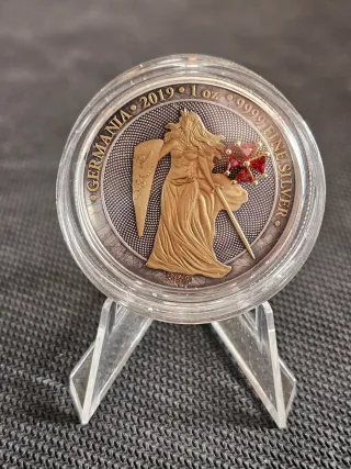 Moneda Plata Germania 2019 1oz. red Diamond cross