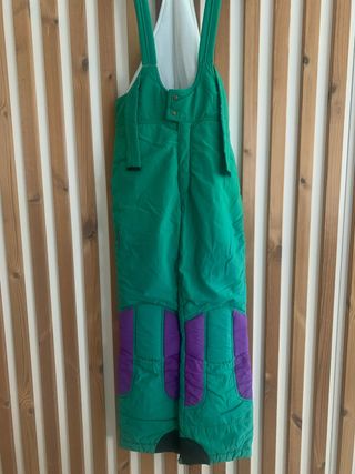 Mono de esquí unisex verde y morado