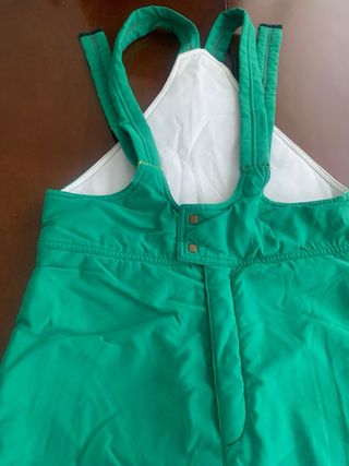 Mono de esquí unisex verde y morado