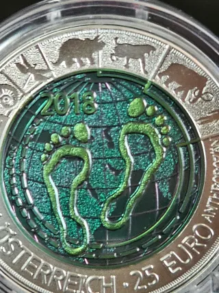 Moneda Plata Niobio Antropoceno