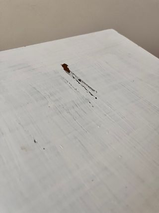 Mesita de noche madera pintada blanco