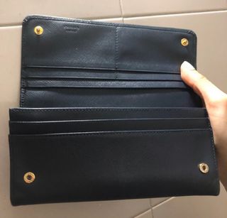 Portafogli Prada Saffiano blu